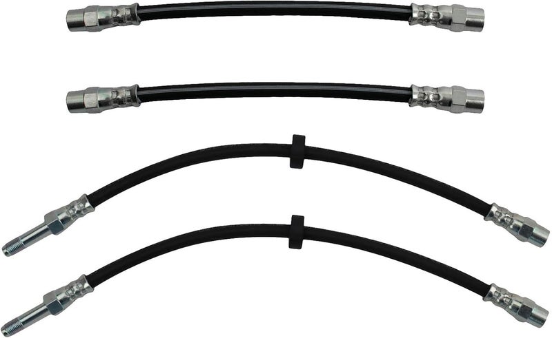 TRQ Front and Rear Brake Hose Set Compatible with 1999-2005 Volvo S80 - Image 1